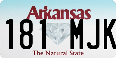 AR license plate 181MJK