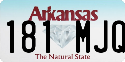AR license plate 181MJQ