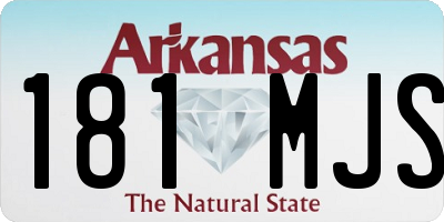 AR license plate 181MJS