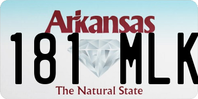 AR license plate 181MLK