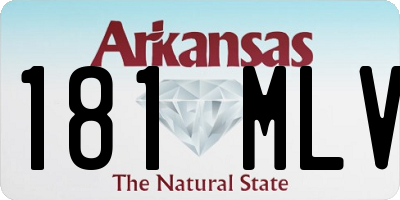 AR license plate 181MLV