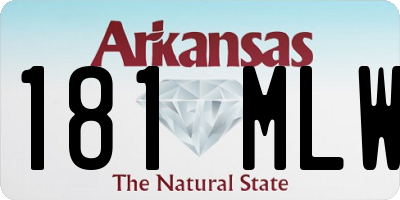 AR license plate 181MLW