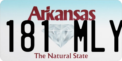 AR license plate 181MLY