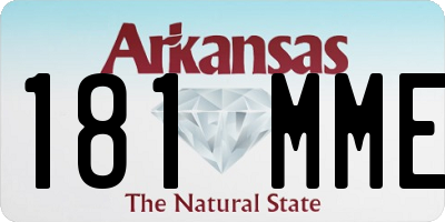 AR license plate 181MME