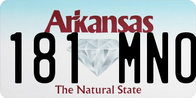 AR license plate 181MNO