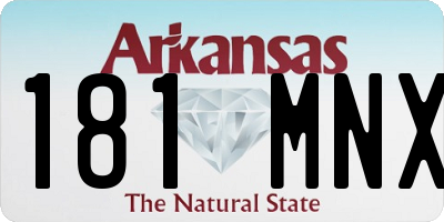 AR license plate 181MNX