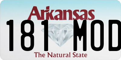 AR license plate 181MOD