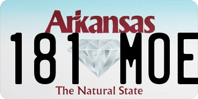 AR license plate 181MOE