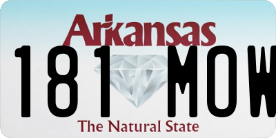 AR license plate 181MOW