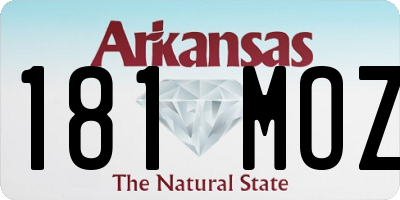 AR license plate 181MOZ
