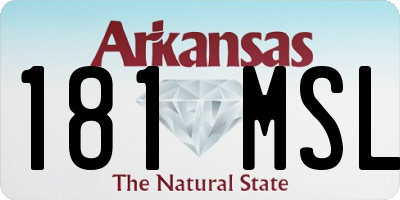 AR license plate 181MSL