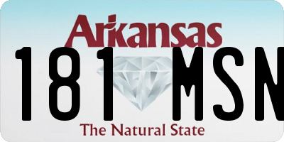 AR license plate 181MSN
