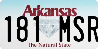 AR license plate 181MSR