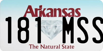 AR license plate 181MSS