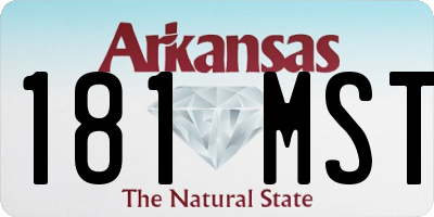 AR license plate 181MST