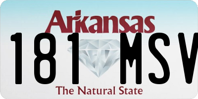 AR license plate 181MSV