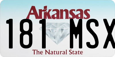 AR license plate 181MSX