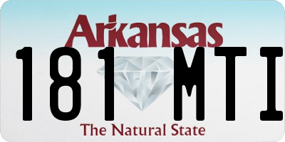 AR license plate 181MTI