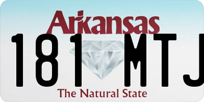 AR license plate 181MTJ