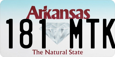 AR license plate 181MTK