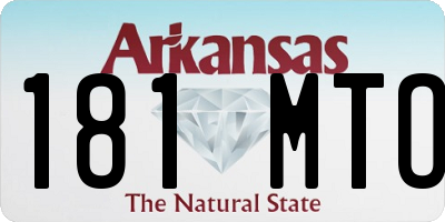 AR license plate 181MTO
