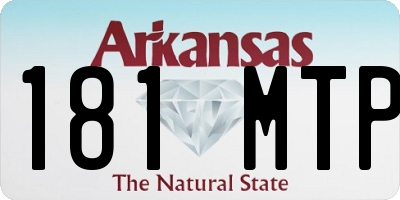 AR license plate 181MTP