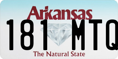 AR license plate 181MTQ