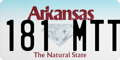 AR license plate 181MTT