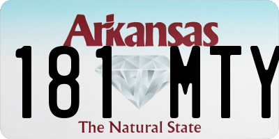 AR license plate 181MTY