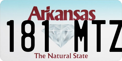 AR license plate 181MTZ