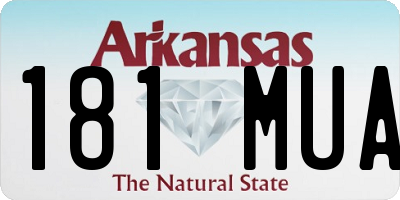 AR license plate 181MUA
