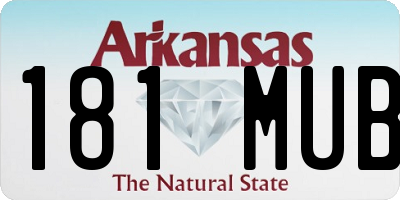 AR license plate 181MUB