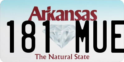 AR license plate 181MUE