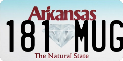 AR license plate 181MUG
