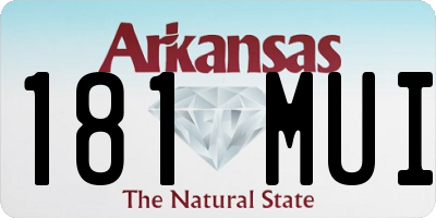 AR license plate 181MUI