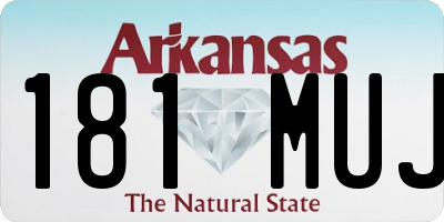 AR license plate 181MUJ
