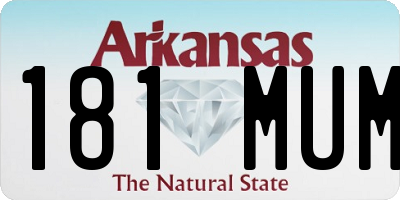 AR license plate 181MUM
