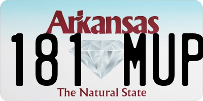 AR license plate 181MUP