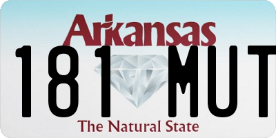 AR license plate 181MUT