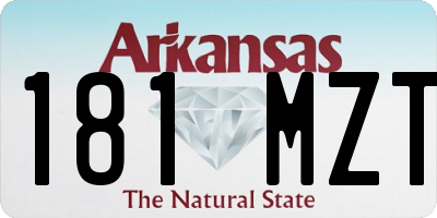 AR license plate 181MZT
