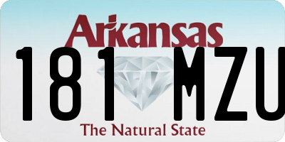 AR license plate 181MZU