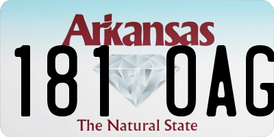 AR license plate 181OAG