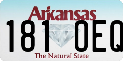 AR license plate 181OEQ