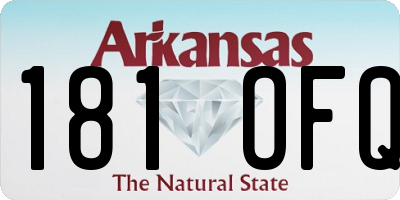 AR license plate 181OFQ
