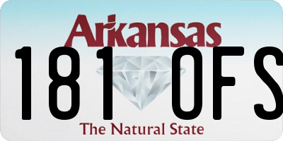 AR license plate 181OFS