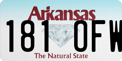 AR license plate 181OFW