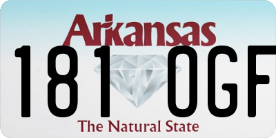 AR license plate 181OGF