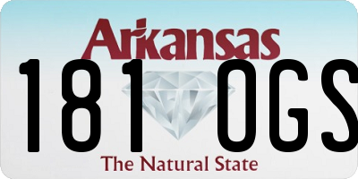 AR license plate 181OGS