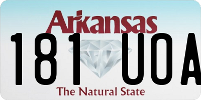 AR license plate 181UOA