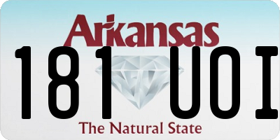 AR license plate 181UOI